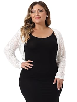 Agnes Orinda Plus Size Bolero Shrugs for Women Elegant Open